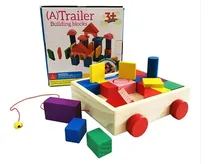 Comprar Juego Didactico Carro De Arrastre Bloques Madera Montessori 