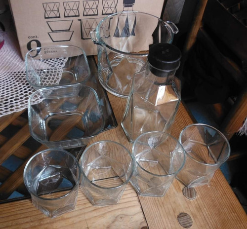 Juego De Bar Crisa 9 Piezas De Cristal