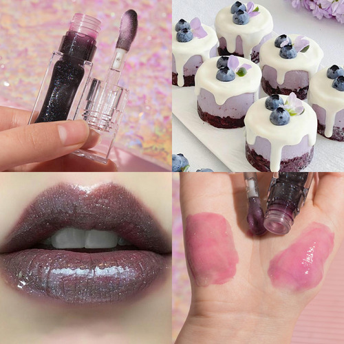 Brillo Labial Perlado Que Cambia De Color