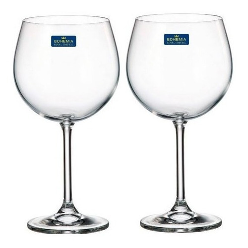Imagen 3 de 5 de Copa Gin Tonic De Cristal Bohemia Original 570ml Set X 2