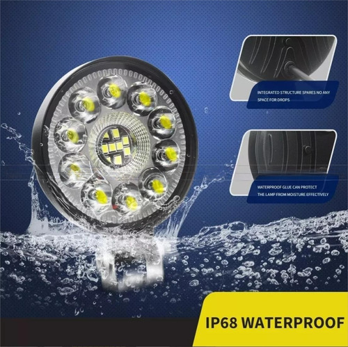 X2 Luces Foco Neblinero Led 63w 4x4 Auto Moto Camion Redondo