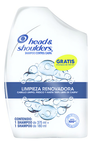 Kit Shampoo Head&shoulders Limpieza Renovadora 375ml + 180ml