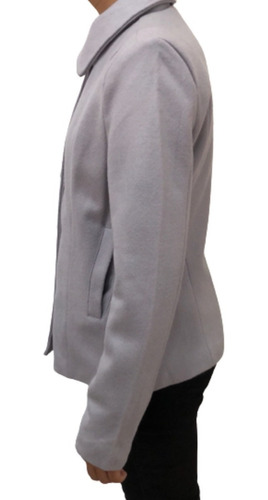 Imagem 4 de 4 de Casaco Lindo De Inverno Feminino Forrado Lã Batida Cor Cinza