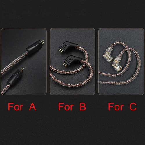 Imagen 3 de 7 de Cable Respuesto Kz Tipo B Kz Zst Pro Zs10 Ed12 Con Microfono