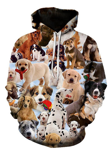 Sudadera Estampada Con Capucha Para Perros De Pelo Dorado 3d