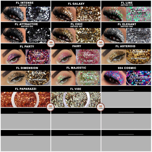 Imagem 7 de 9 de Glitter Pigmento Flocado Bitarra Asa De Borboleta Kit Com 2