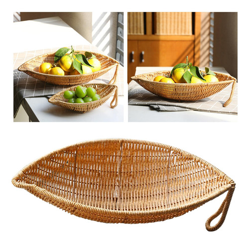 Cesta De Armazenamento De Vegetais De Vime Rústica Cesta De