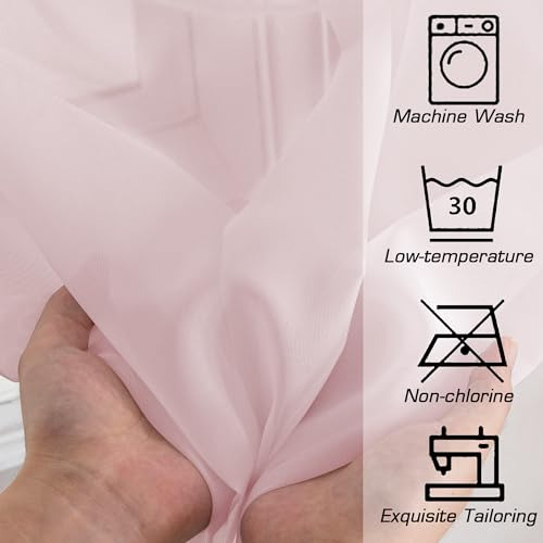 Cortinas Traslúcidas Extralargas De 242 Cm, 2 Paneles