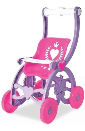 Imagem 1 de 4 de Carrinho De Boneca Encantado Rosa Bebê Reborn 60 Cm Lugo
