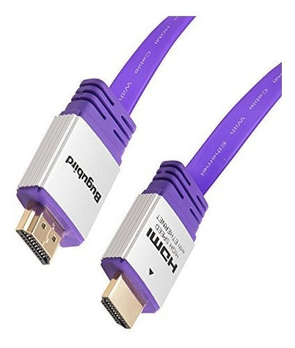 Cable Hdmi Plano Pie Velocidad Gbps Soporte Ethernet Hz