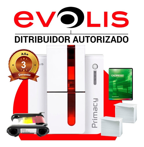 Impresora Tarjetas Evolis Primacy Una Cara + Ribbon