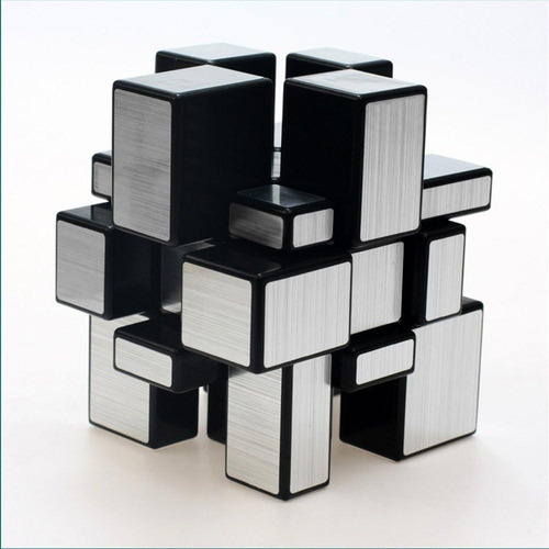 Cubo Mágico Tanch 3x3 Espejo Plata Para Niños Y Adultos