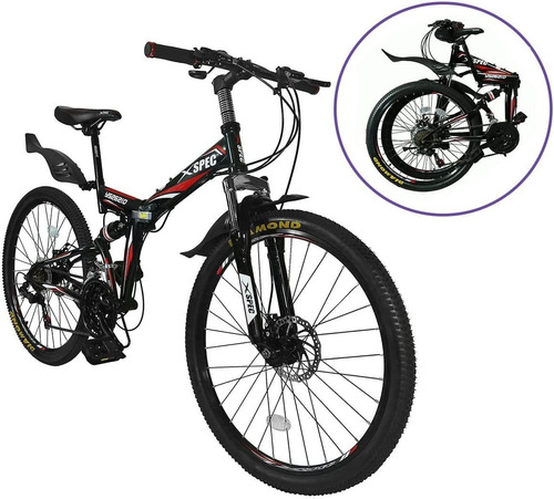 Bicicleta De Montaña De 26p 21v Color Negro Marca Xspec