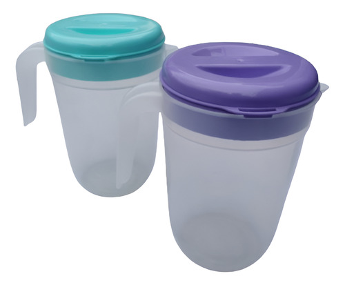Set 2 Jarra De Plástico 3.7 Litros Resistente Con Tapa