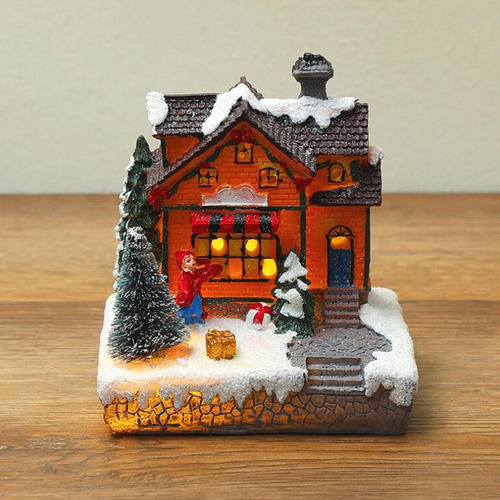 Expositor Navideño Con Forma De Casa De Muñecas Blesiya, 2 U