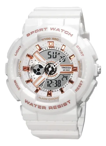 Reloj Tressa Dama Ana digi Sumergible Alarma Luz Wr50