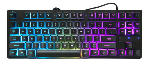 Teclado Para Juegos Con Cable, 87 Teclas, Diseño Ergonómico