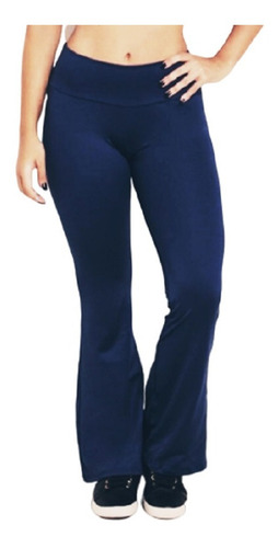 Imagem 1 de 1 de Calça Flare Feminina Boca De Sino Bailarina Cintura Alta