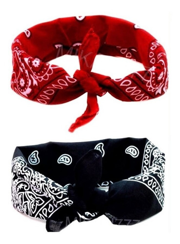 Kit Com 2 Bandanas 55x55 Várias Cores 100% Algodão