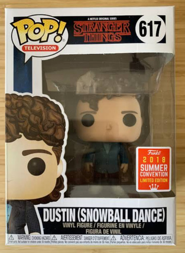 Funko Pop Dustin Snowball Dance #617 2018 Summer Convention (Usado)