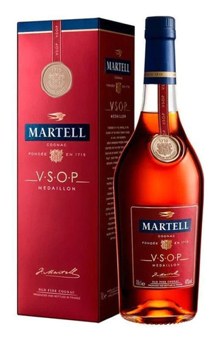 Martell Vsop Medaillon Very Fine Cognac Vintage Goldbottle