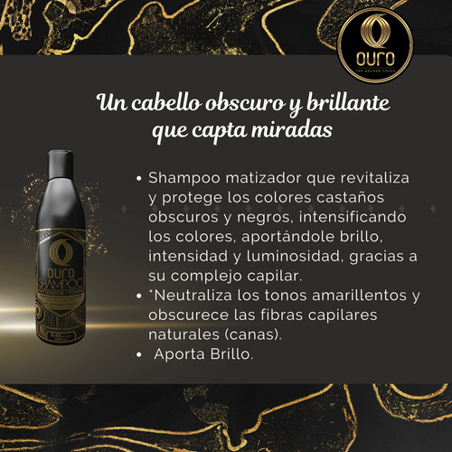 Shampoo Ouro® Matizador Negro 250 Ml