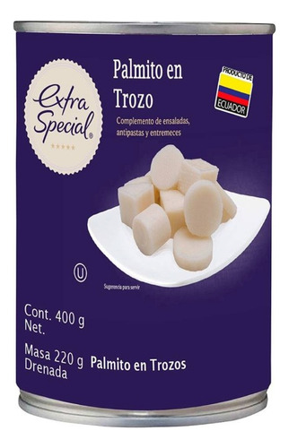 Nuevo 2 Pza Palmito Extra Special En Trozo 400 G