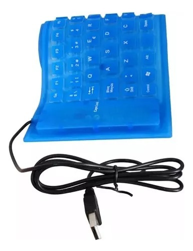 Teclado Silicona Usb En Español Enrollable Y Cómodo, Colores