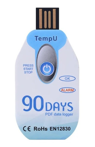 Registrador De Temperatura Para 90 Dias No Reusable Usb Pdf