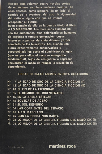 Libro A Lo Marciano Isaac Asimov (Usado)