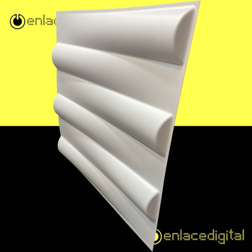 Imagen 3 de 5 de Panel Decorativo 3d Pvc Interior Exterior Blanco D032