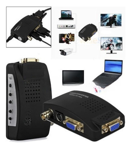 Cámara Cctv Bnc S-video Vga A La Computadora Portátil Pc Vga