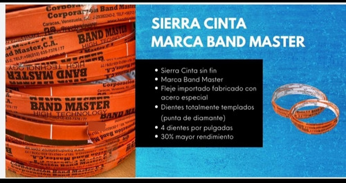 Imagen 1 de 1 de Cintas Para Sierra Band Master