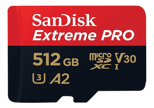 Imagem 1 de 2 de Sandisk Micro Sdxc Extreme Pro C10 U3 170mb/s 4k A2 512gb