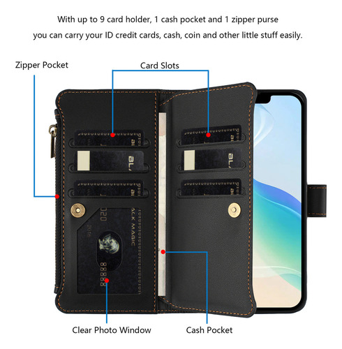 Funda De Piel Tipo Cartera For Teléfono Vivo V50 Lite
