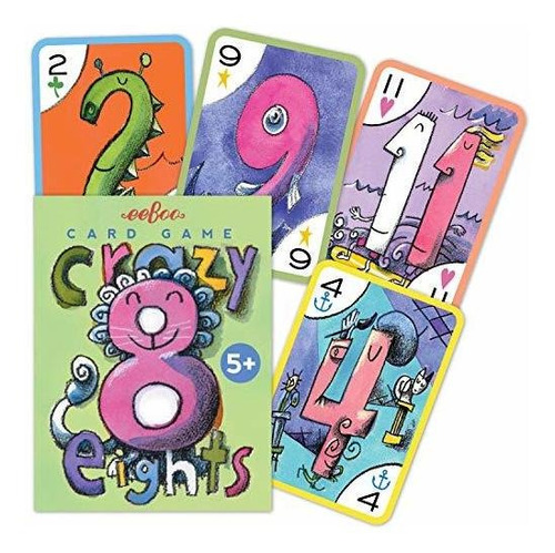 Juego De Cartas Eeboo Crazy Eights Para Niños