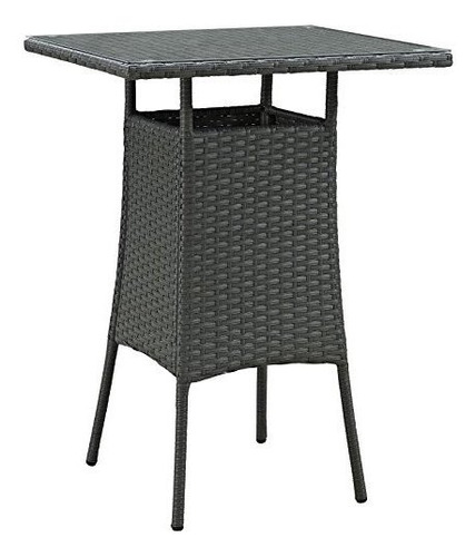 Modway Sojourn Mimbre Rattan Plaza Al Aire Libre Patio Bar T