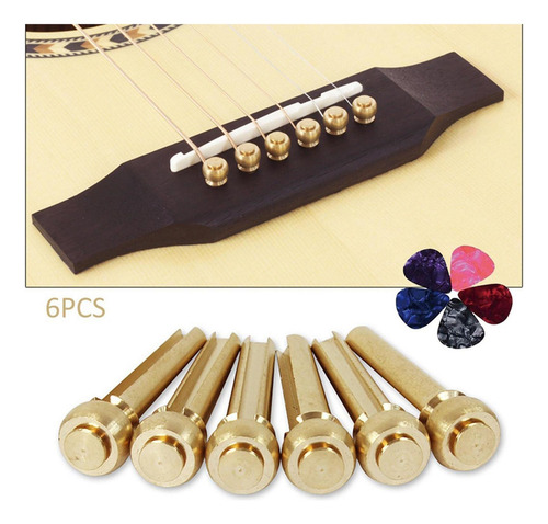 Kit De Clavijas De Guitarra Acústica Puente Con Extractor