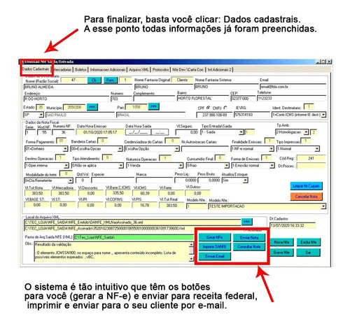 Sistema Emissor De Nf-e - Fácil Emissão Nfe 4.0 Danfe Xml