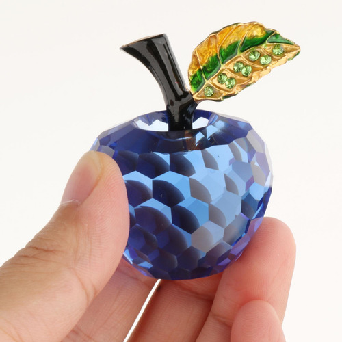 La Estatua De La Fruta De Cristal Esculpe Los Adornos Azul