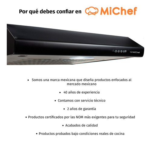 Michef Campana Extractora Basica Aria N-60 Negro