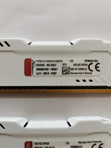 Memoria Ram Fury Hyperx 4gb Ddr3 1600 (Usado)