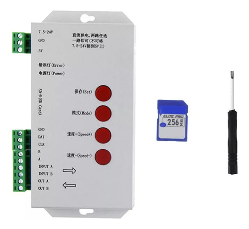 Controlador Led Rgb T1000s, Tarjeta Sd, Controlador De 2048