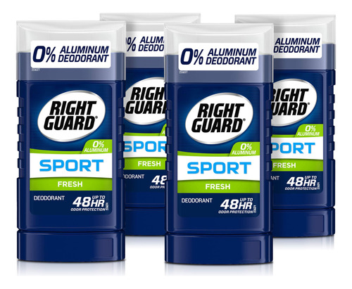 Right Guard Desodorante Deportivo Sin Aluminio, Barra Solida