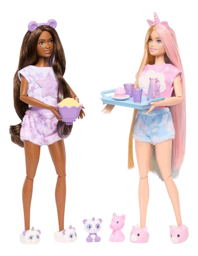 Boneca Barbie Cutie Reveal Festa Do Pijama Melhores Amigas