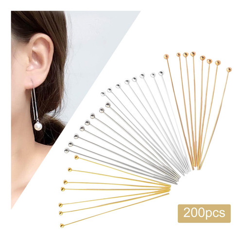 200 Pçs Pinos De Metal Com Cabeça Esférica Pinos De 20 Mm