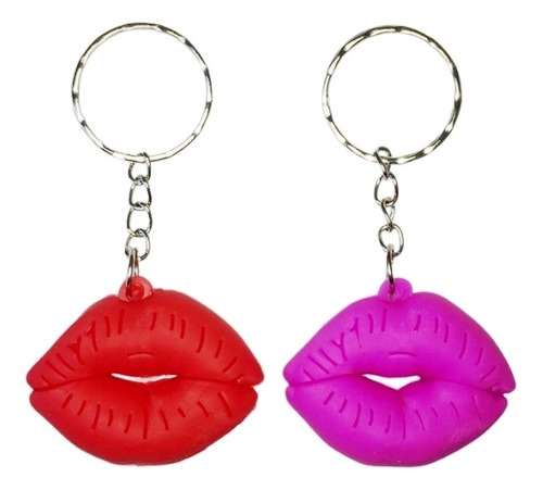 Llaveros Labio Kiss Pack X12 Souvenirs Rosa Y Rojo Ltf Shop 