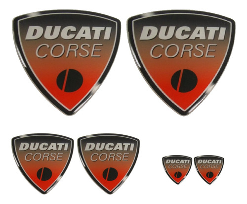 Kit Emblema Adesivo Resinado Compativel Ducati Corse Rs2