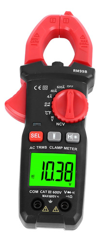 Pinza Amperimétrica Digital, 4000 Conteos De Amperios Y Volt