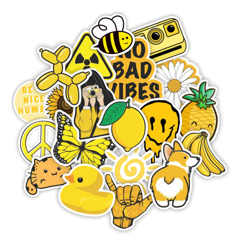 Stickers Calcos Vinilos Premium Uv Termo Stanley - Amarilla